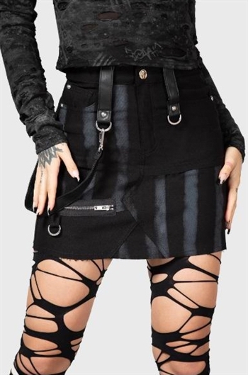 KILLSTAR Carnevil Skirt [BLACK/GREY]
