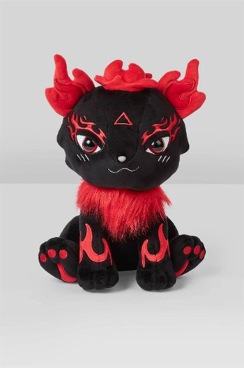 KILLSTAR ELEMENT CATS: Fire Plush Toy KREEPTURES  [BLACK/RED]