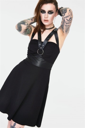 JAWBREAKER Release Me Skater Dress [Black]