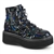 Demonia EMILY-315: 2" Platform Lace-up Ankle Boot Black Hologram