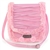 DEMONIA Corset Laced Faux Leather & Fur Cross-body Bag Purse [BABY PINK]