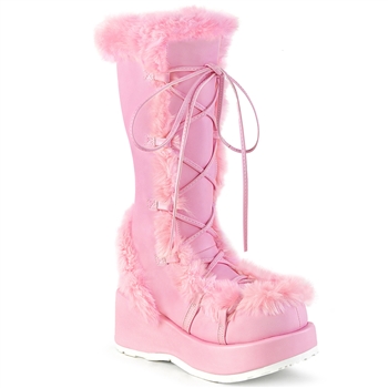 Demonia CUBBY-311/BPVL PINK Vegan Leather Platform Boot [PINK]