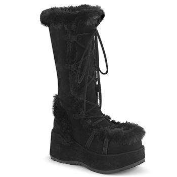 Demonia CUBBY-311/BVS Vegan Suede Platform Boot [BLACK]