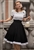 Dolly and Dotty - Darlene Retro Polka Dot Swing Dress [White/Black]