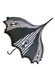Hilary's Vanity Striped Skeleton Silhouette Umbrella [BLACK/WHITE]