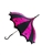 Hilary's Vanity  Bats Umbrella [PINK/BLACK]