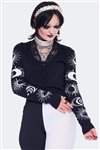 JAWBREAKER Moon Cardigan with Lace Trim [BLACK]