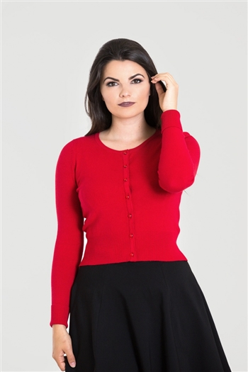 Hell Bunny Paloma Cardigan - Long Sleeve (RED)