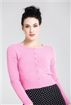 HELL BUNNY Paloma Cardigan - Long Sleeve (CANDY PINK)