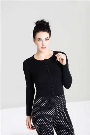 Hell Bunny Paloma Cardigan - Long Sleeve (BLACK)