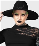 KILLSTAR Crescent Fedora Hat [BLACK]