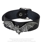 Alchemy Gothic Desmodus Pewter & Leather Bracelet Wrist Wrap Cuff