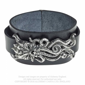 Alchemy Gothic Cthulhu Rising Leather Cuff Bracelet Wrist Wrap