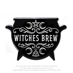 Alchemy Gothic Witches Brew Cauldron-Shaped Ceramic Coaster