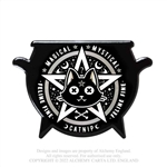 Alchemy Gothic Magical Catnip Cauldron-Shaped Ceramic Coaster