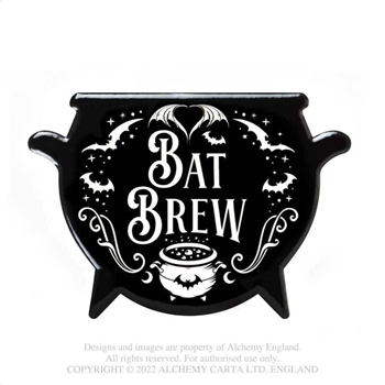 Alchemy Gothic Bat Brew Cauldron-Shaped Coaster