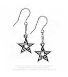 Alchemy Gothic Black Star Earrings