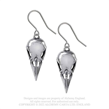 Alchemy Gothic Coeur Crane Earrings