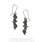 Alchemy Gothic Nightflight Bat Wing Earrings