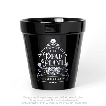 Alchemy Gothic Plant Pot: Dead Plant [BLACK/WHITE]