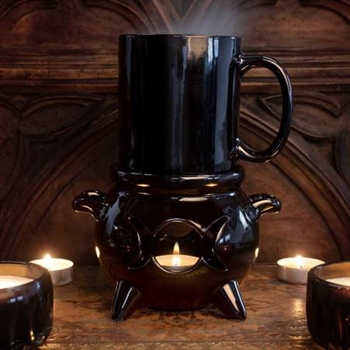 Alchemy Gothic 14 oz Mug With Warmer  [CAULDRON]