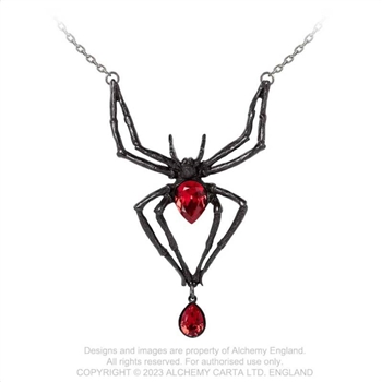 Alchemy Gothic Black Widow Pendant [BLACK]