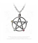 Alchemy Gothic Wiccan Elemental Pentacle Pendant