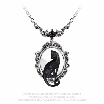 Alchemy Gothic Feline Felicity Mirror Pendant