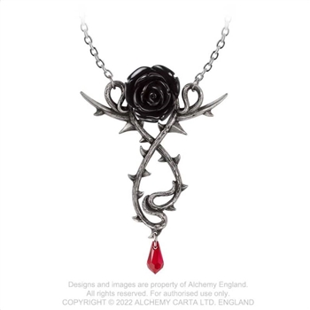 Alchemy Gothic Carpathian Rose Pendant Necklace