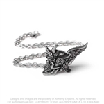 Alchemy Gothic Journey To Valhalla Warrior Skull Pendant
