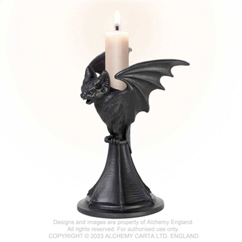 Alchemy Gothic Vespertilio Bat Candlestick Holder