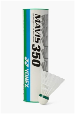 Yonex Mavis 350 Nylon Shuttlecock White (10 tubes total 60 shuttlecocks) Free Ship