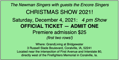 Newman Singers Christmas Show 2019