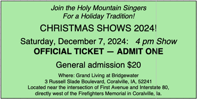 Christmas Show 2024 Ticket: 4 pm Show