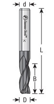 Amana - AMA-51464 - 1/4" 3 Flute Upcut Center Cut Helical 3 flute