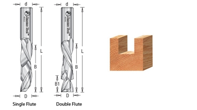 1/4"Single Flute Compression Spiral for Solid Wood