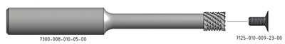 CTX170000 - Solid carbide knife with thread, AWAC3-coated - 10mm Cut Dia