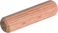 HA01246 - 1/4" x 1-1/2" Grooved Wooden Dowel Pin (100)