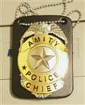 Jaws Metal Amity Police Chief Badge