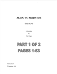 Screenplay: Alien Vs Predator, Part 1 of 2.