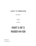 Screenplay: Alien Vs Predator, Part 2 of 2.