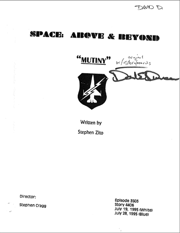 Screenplay: Space: Above And Beyond - Episode 3 - Second Draft