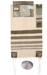 Yair Emanuel Raw Silk Tallit with Stripes