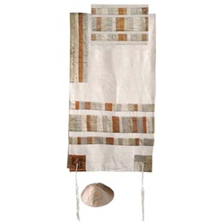 Yair Emanuel Gold Shapes Tallit Set