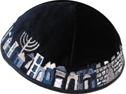 Velvet Jerusalem Kippah