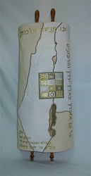 Torah Mantle with Israel Motif and 12 Tribes