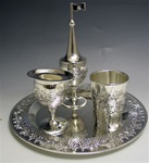 Jerusalem Havdallah Set Shiny Pewter