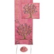 Embroidered Raw Silk Tallit - Tree of Life Pink