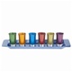 Multicolor Anodized Aluminum Cups with Tray by Emanuel