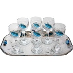 Glass Cordial Set with Tray